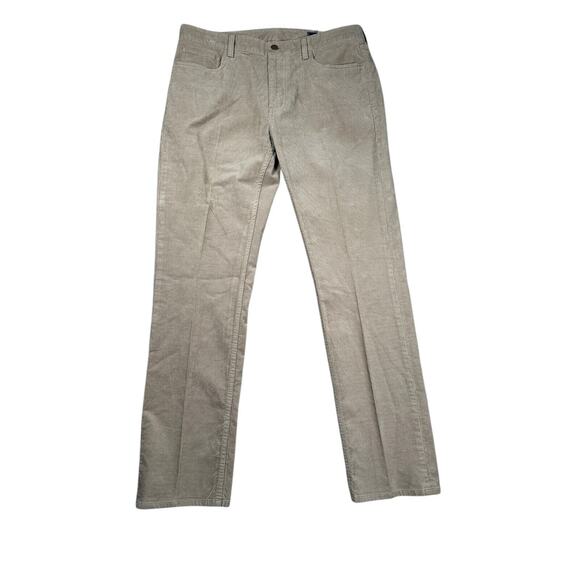 Vineyard Vines 5 Pocket Pants Mens Size 35x32 Tan Corduroy Cotton Chino Khaki - Picture 1 of 8